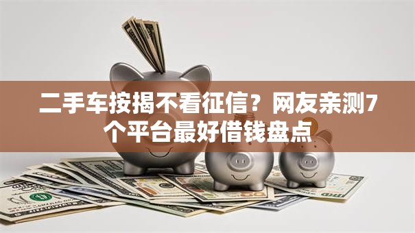 二手车按揭不看征信？网友亲测7个平台最好借钱盘点