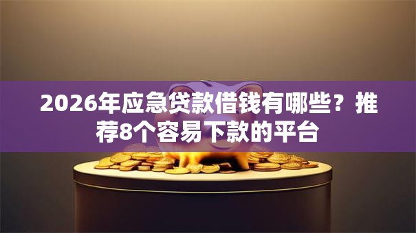 2026年应急贷款借钱有哪些?推荐8个容易下款的平台 2026年应急贷款借钱有哪些?推荐8个容易下款的平台