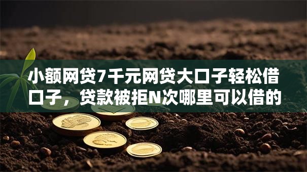 小额网贷7千元网贷大口子轻松借口子，贷款被拒N次哪里可以借的7个平台介绍