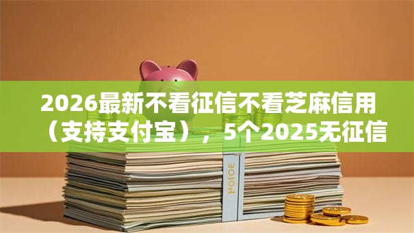2026最新不看征信不看芝麻信用（支持支付宝），5个2025无征信要求的贷款平台无私分享