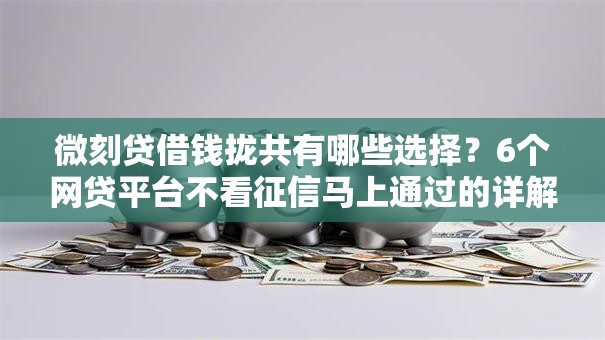 微刻贷借钱拢共有哪些选择？6个网贷平台不看征信马上通过的详解