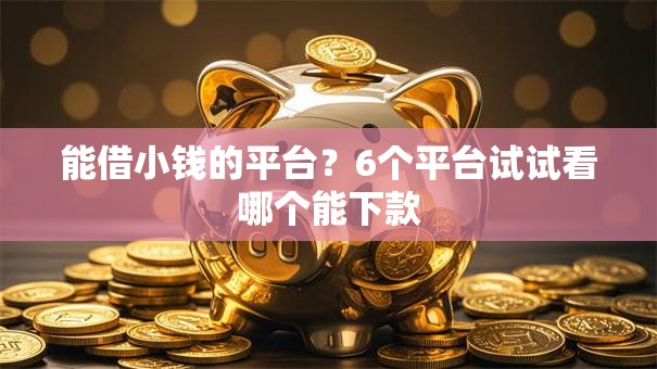 能借小钱的平台？6个平台试试看哪个能下款