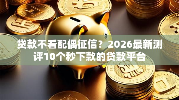 贷款不看配偶征信?2026最新测评10个秒下款的贷款平台 贷款不看配偶征信?2026最新测评10个秒下款的贷款平台