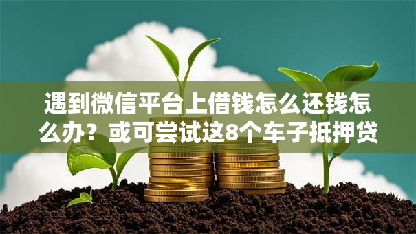 遇到微信平台上借钱怎么还钱怎么办？或可尝试这8个车子抵押贷款平台