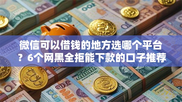 微信可以借钱的地方选哪个平台？6个网黑全拒能下款的口子推荐