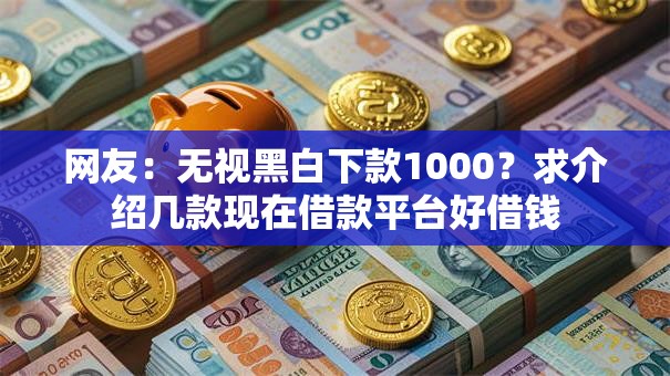 网友：无视黑白下款1000？求介绍几款现在借款平台好借钱