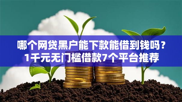 哪个网贷黑户能下款能借到钱吗？1千元无门槛借款7个平台推荐