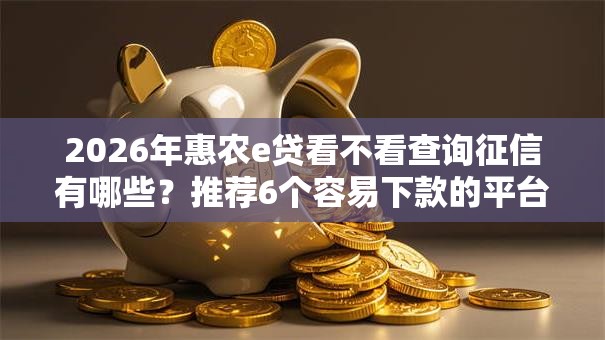 2026年惠农e贷看不看查询征信有哪些？推荐6个容易下款的平台