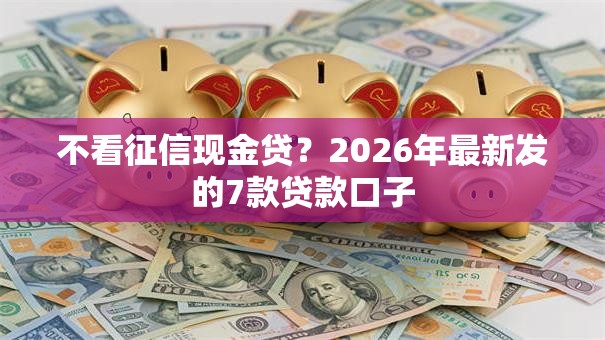 不看征信现金贷?2026年最新发的7款贷款口子 不看征信现金贷?2026年最新发的7款贷款口子