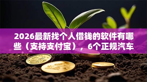 2026最新找个人借钱的软件有哪些(支持支付宝),6个正规汽车抵押贷款平台无私分享 2026最新找个人借钱的软件有哪些(支持支付宝),6个正规汽车抵押贷款平台无私分享