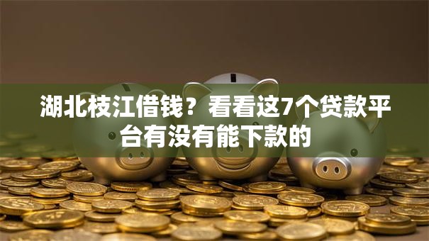 湖北枝江借钱？看看这7个贷款平台有没有能下款的