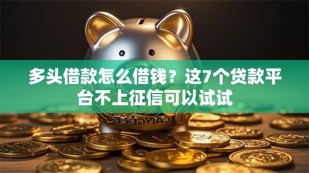 多头借款怎么借钱？这7个贷款平台不上征信可以试试
