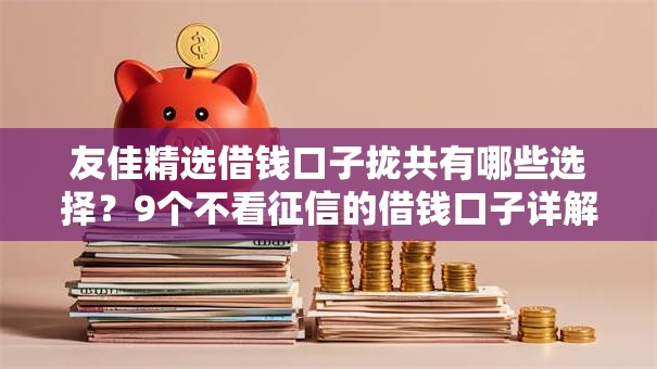 友佳精选借钱口子拢共有哪些选择?9个不看征信的借钱口子详解 友佳精选借钱口子拢共有哪些选择?9个不看征信的借钱口子详解