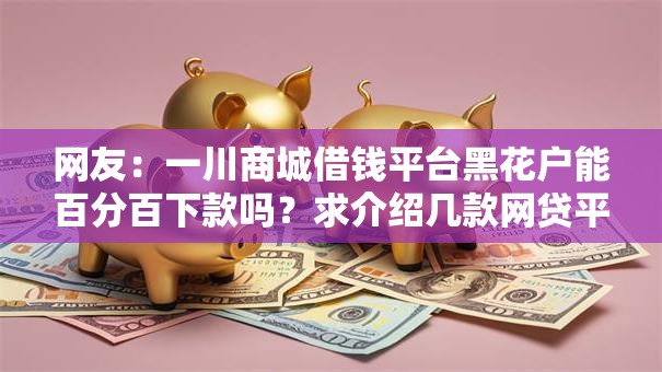 网友：一川商城借钱平台黑花户能百分百下款吗？求介绍几款网贷平台利息