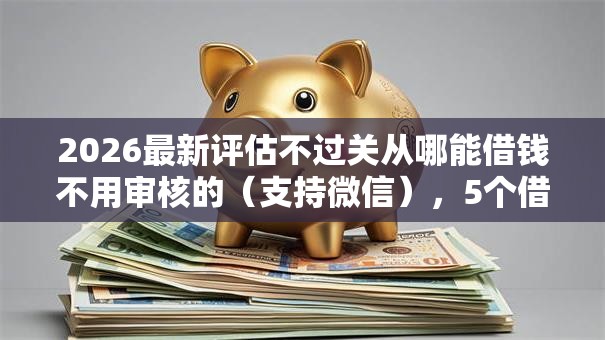 2026最新评估不过关从哪能借钱不用审核的（支持微信），5个借钱靠谱的平台无私分享