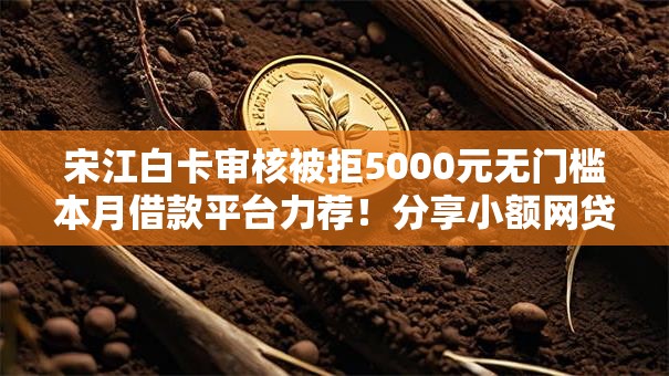 宋江白卡审核被拒5000元无门槛本月借款平台力荐！分享小额网贷口子5000元无门槛借款