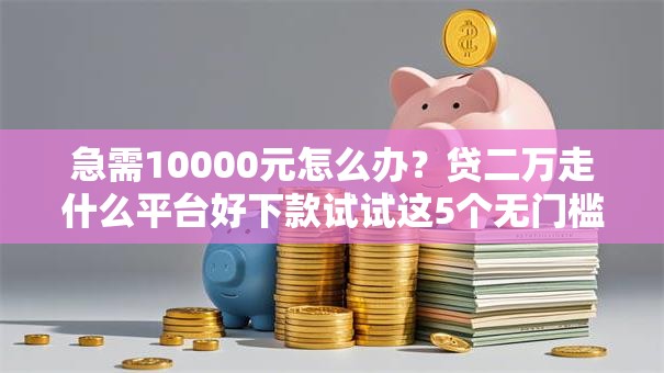 急需10000元怎么办？贷二万走什么平台好下款试试这5个无门槛平台