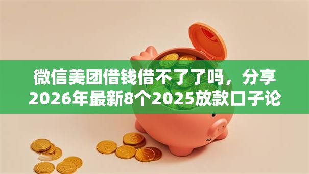 微信美团借钱借不了了吗，分享2026年最新8个2025放款口子论坛