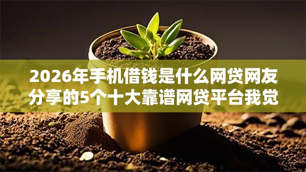 2026年手机借钱是什么网贷网友分享的5个十大靠谱网贷平台我觉得不错！