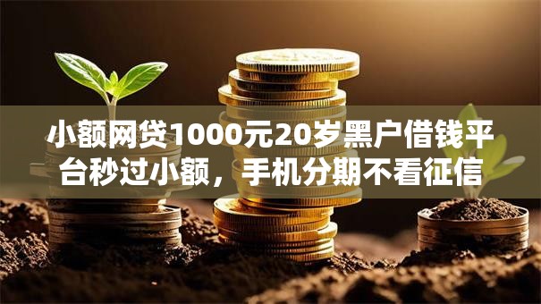 小额网贷1000元20岁黑户借钱平台秒过小额,手机分期不看征信的6个平台介绍 小额网贷1000元20岁黑户借钱平台秒过小额,手机分期不看征信的6个平台介绍