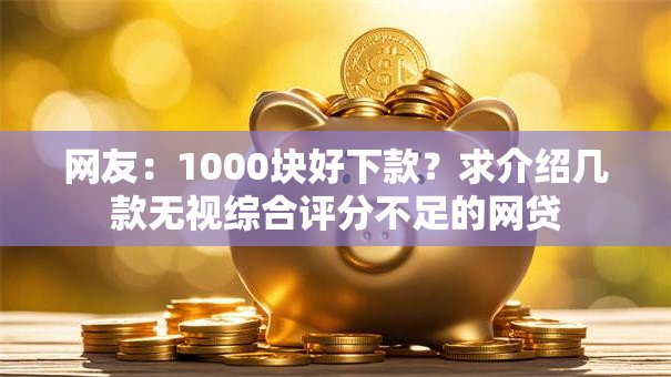 网友：1000块好下款？求介绍几款无视综合评分不足的网贷
