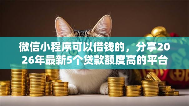 微信小程序可以借钱的，分享2026年最新5个贷款额度高的平台