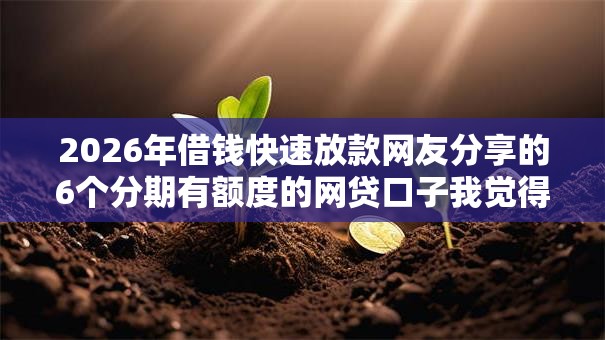 2026年借钱快速放款网友分享的6个分期有额度的网贷口子我觉得不错! 2026年借钱快速放款网友分享的6个分期有额度的网贷口子我觉得不错!