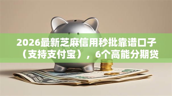 2026最新芝麻信用秒批靠谱口子（支持支付宝），6个高能分期贷款平台新秀无私分享