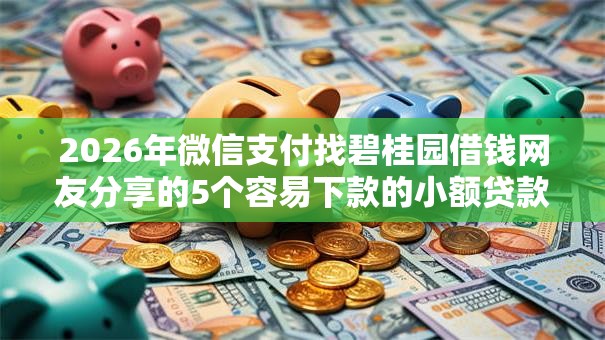 2026年微信支付找碧桂园借钱网友分享的5个容易下款的小额贷款平台我觉得不错！
