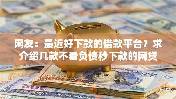 网友：最近好下款的借款平台？求介绍几款不看负债秒下款的网贷平台