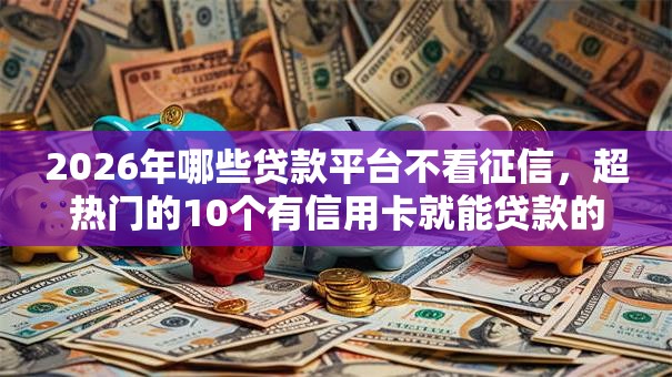 2026年哪些贷款平台不看征信，超热门的10个有信用卡就能贷款的平台推荐