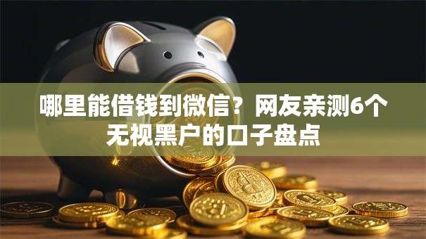 哪里能借钱到微信？网友亲测6个无视黑户的口子盘点