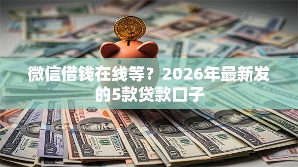 微信借钱在线等？2026年最新发的5款贷款口子
