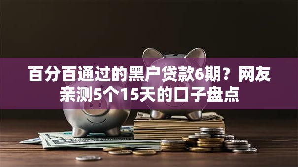 百分百通过的黑户贷款6期？网友亲测5个15天的口子盘点