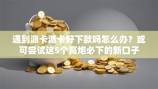 遇到派卡派卡好下款吗怎么办？或可尝试这5个高炮必下的新口子