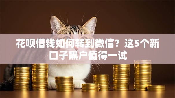 花呗借钱如何转到微信？这5个新口子黑户值得一试