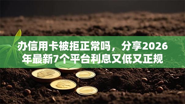办信用卡被拒正常吗,分享2026年最新7个平台利息又低又正规 办信用卡被拒正常吗,分享2026年最新7个平台利息又低又正规