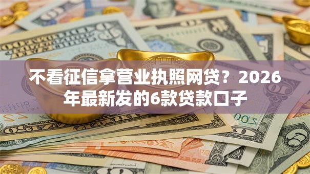 不看征信拿营业执照网贷？2026年最新发的6款贷款口子