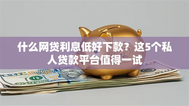 什么网贷利息低好下款？这5个私人贷款平台值得一试