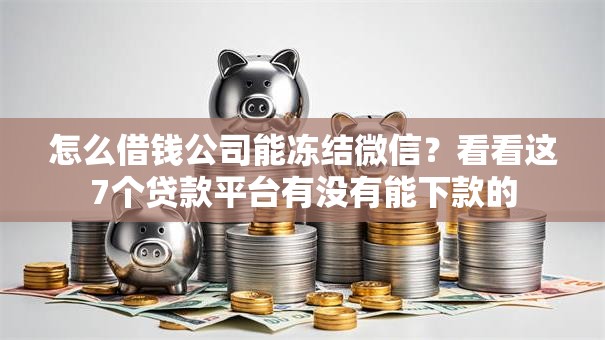 怎么借钱公司能冻结微信？看看这7个贷款平台有没有能下款的