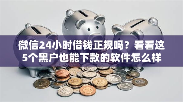 微信24小时借钱正规吗？看看这5个黑户也能下款的软件怎么样