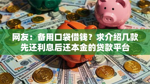 网友：备用口袋借钱？求介绍几款先还利息后还本金的贷款平台