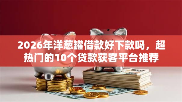 2026年洋葱罐借款好下款吗,超热门的10个贷款获客平台推荐 2026年洋葱罐借款好下款吗,超热门的10个贷款获客平台推荐