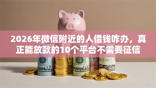 2026年微信附近的人借钱咋办，真正能放款的10个平台不需要征信可以借款推荐