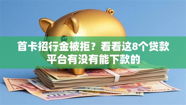 首卡招行金被拒？看看这8个贷款平台有没有能下款的