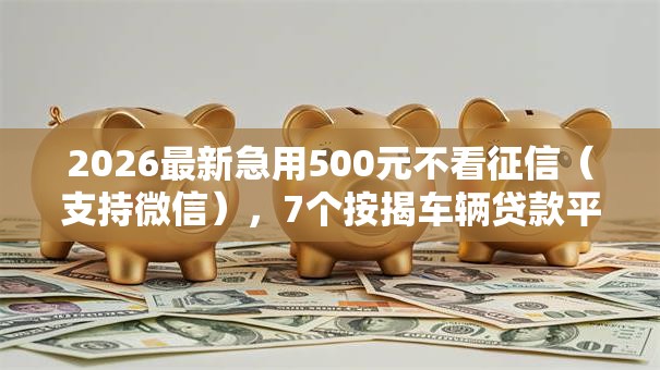 2026最新急用500元不看征信(支持微信),7个按揭车辆贷款平台无私分享 2026最新急用500元不看征信(支持微信),7个按揭车辆贷款平台无私分享