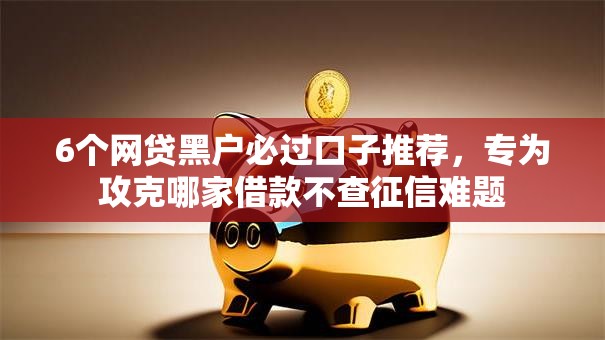 6个网贷黑户必过口子推荐，专为攻克哪家借款不查征信难题
