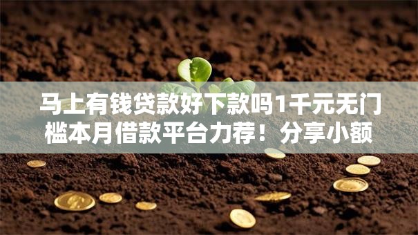 马上有钱贷款好下款吗1千元无门槛本月借款平台力荐！分享小额网贷口子1千元无门槛借款