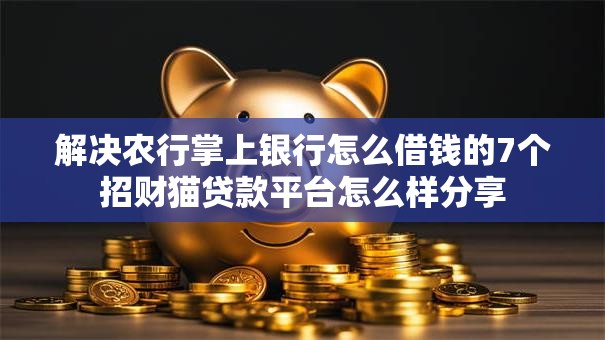 解决农行掌上银行怎么借钱的7个招财猫贷款平台怎么样分享 解决农行掌上银行怎么借钱的7个招财猫贷款平台怎么样分享