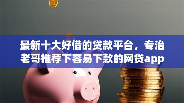 最新十大好借的贷款平台，专治老哥推荐下容易下款的网贷app